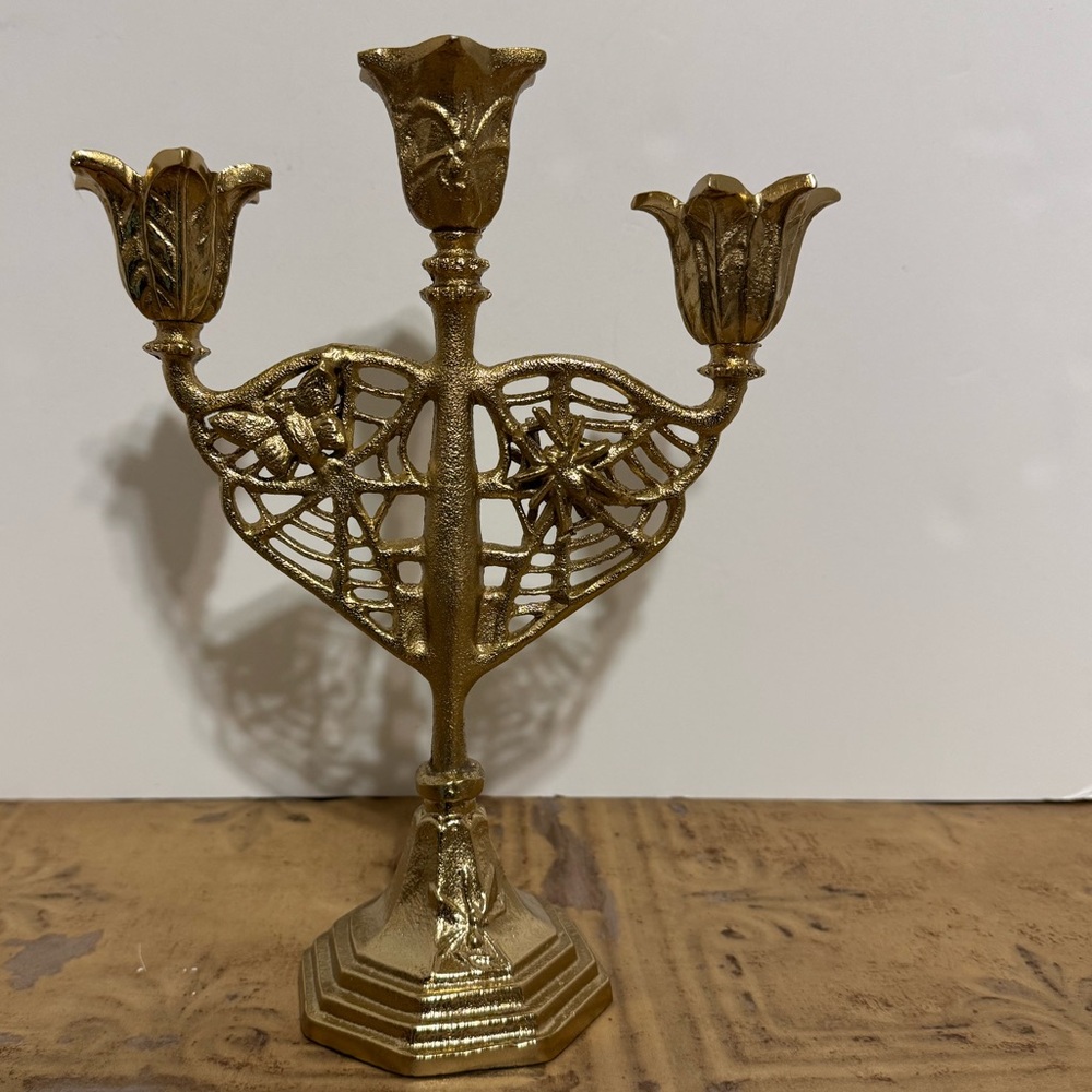 Threshold Halloween Gold Candle Holder - Picture 3 of 7